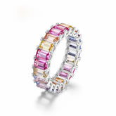 CHLOE STERLING SILVER MULTI COLOR RING